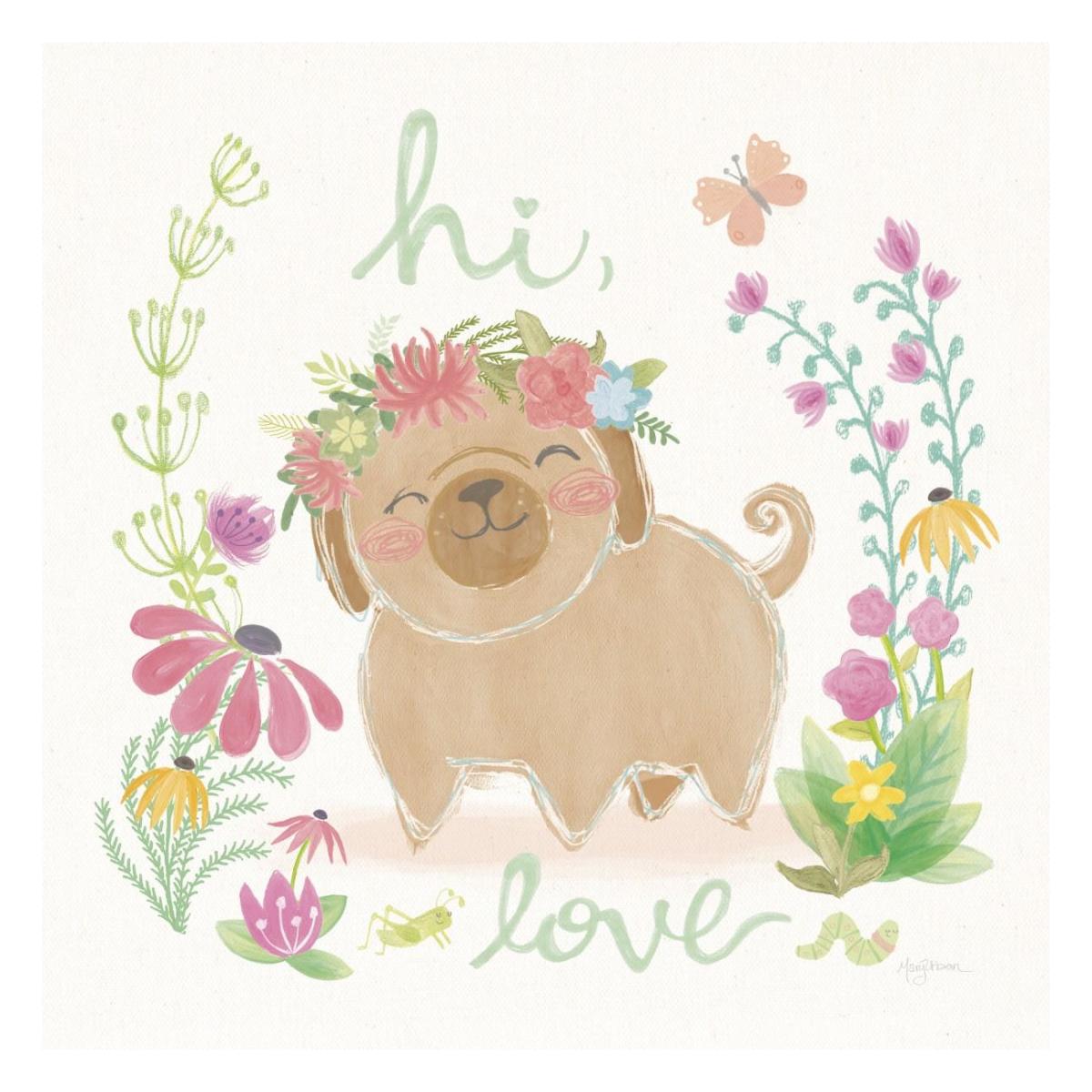 Garden Friends White V -Paper Art-26"x26"