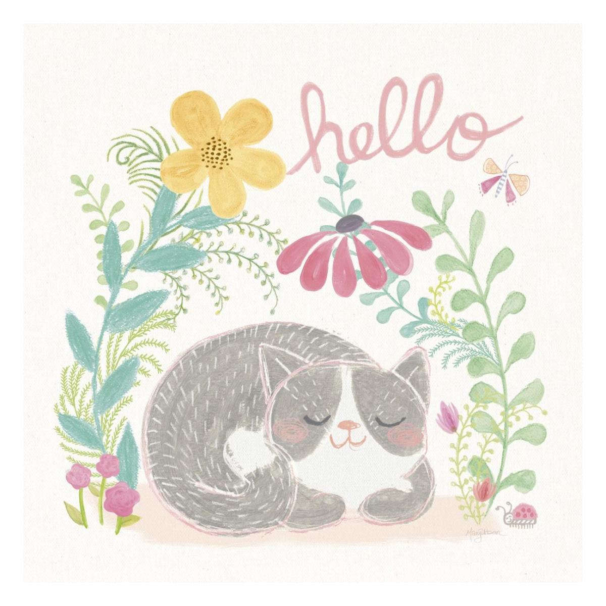 Garden Friends White VI -Paper Art-26"x26"