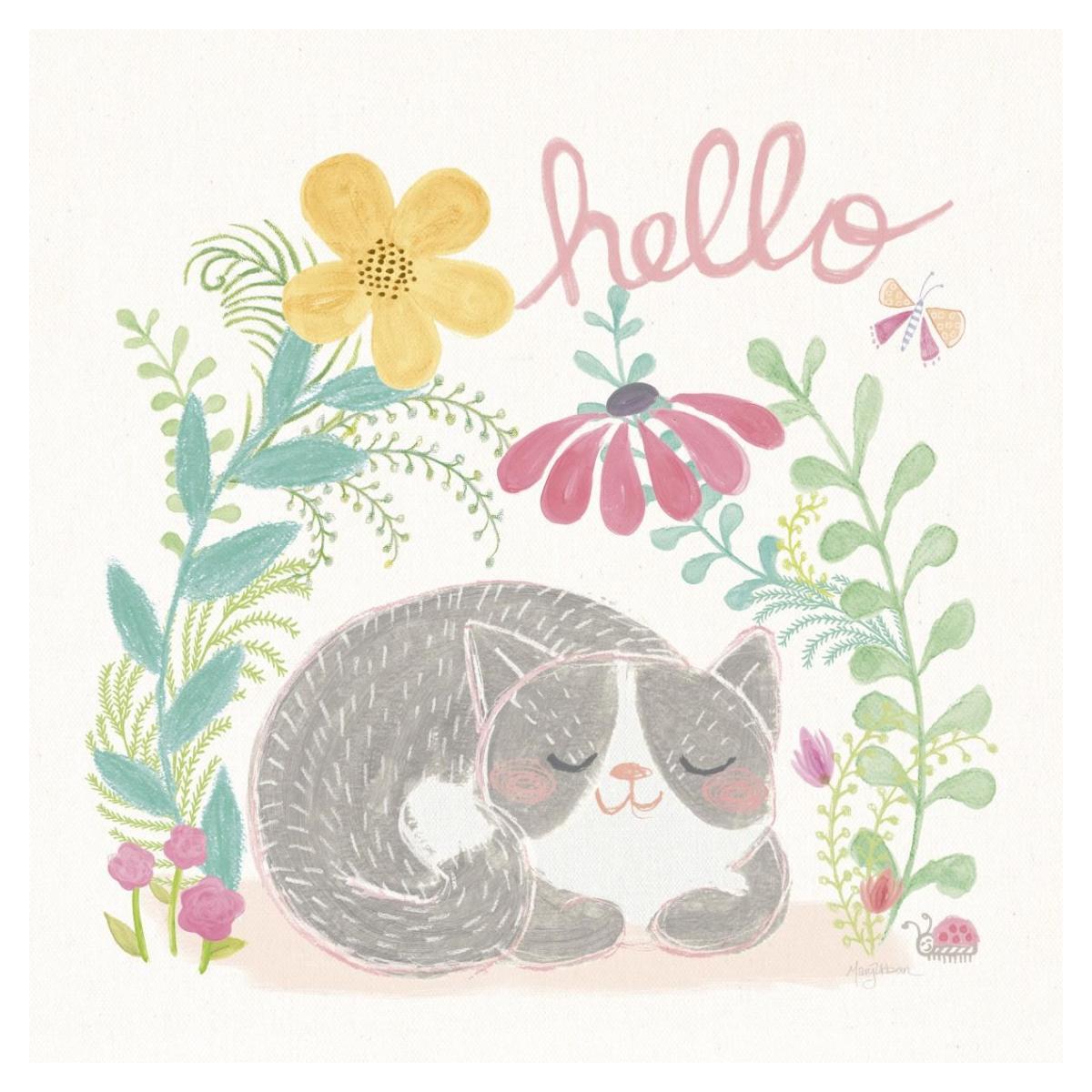 Garden Friends White VI -Paper Art-38"x38"