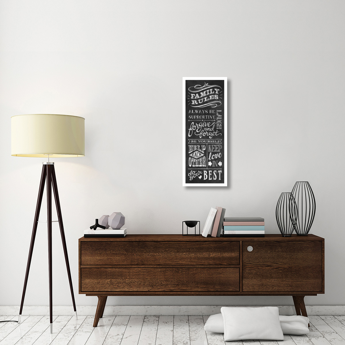 Family Rules I -Paper Art-15.68&quotx38"