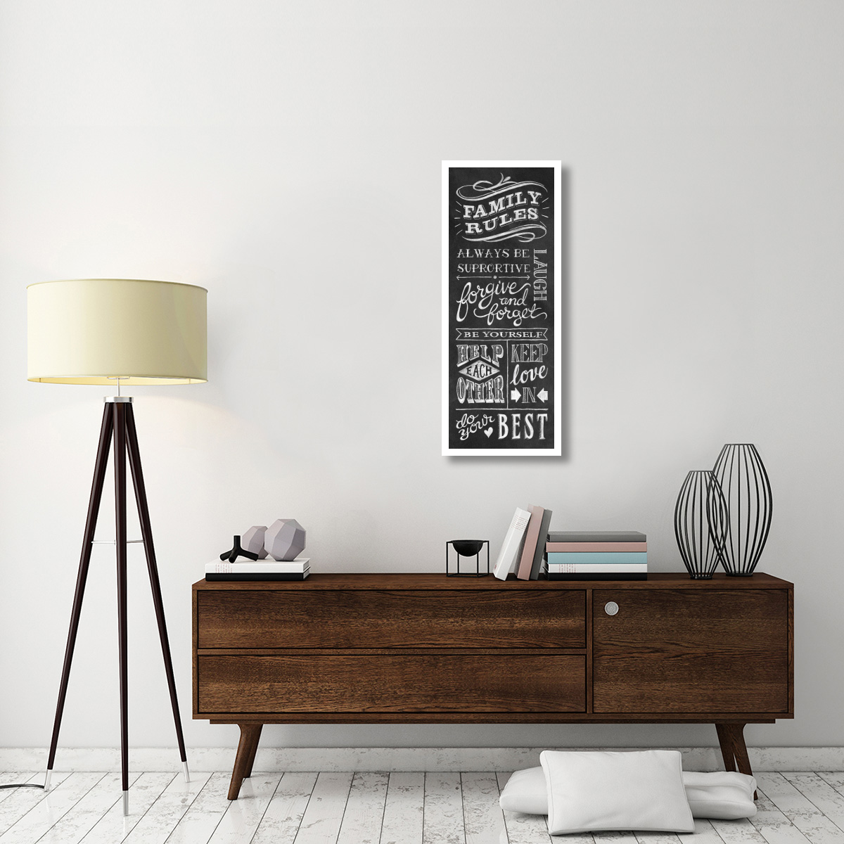 Family Rules I -Paper Art-17.2&quotx42"