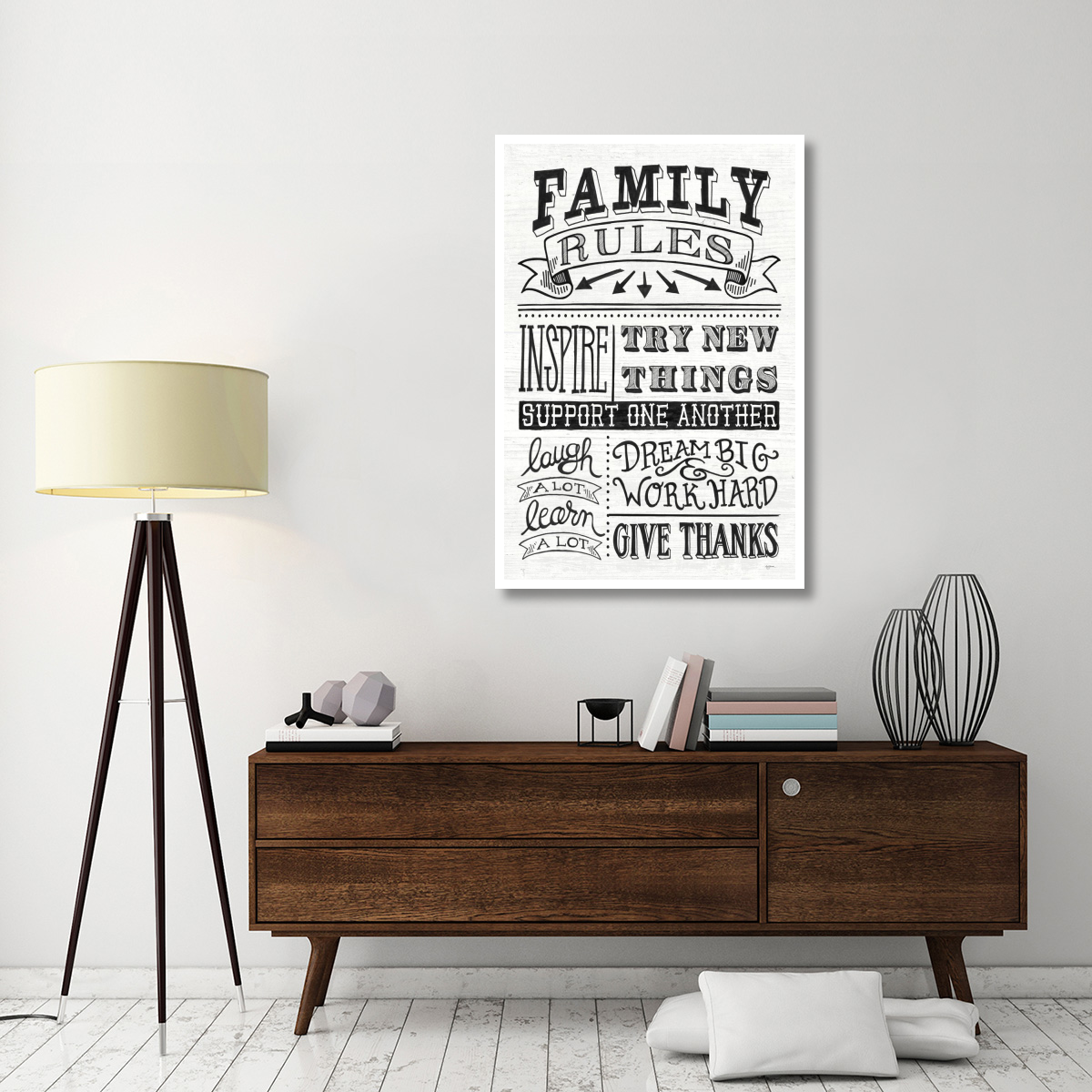Family Rules II -Paper Art-34&quotx50"