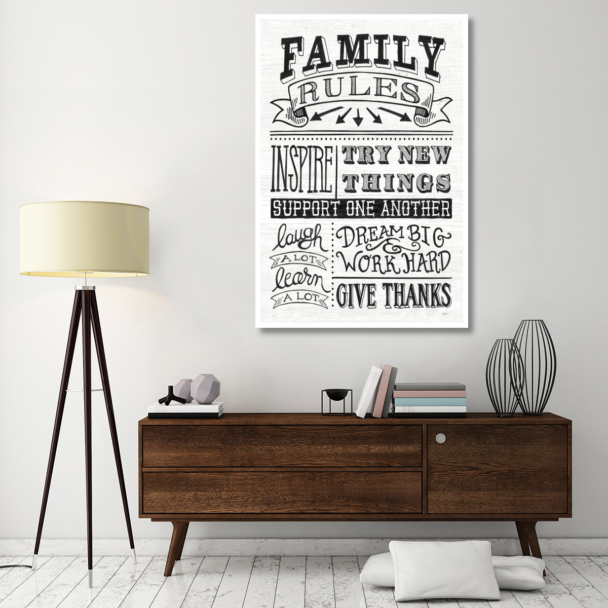 Family Rules II -Paper Art-42&quotx62"