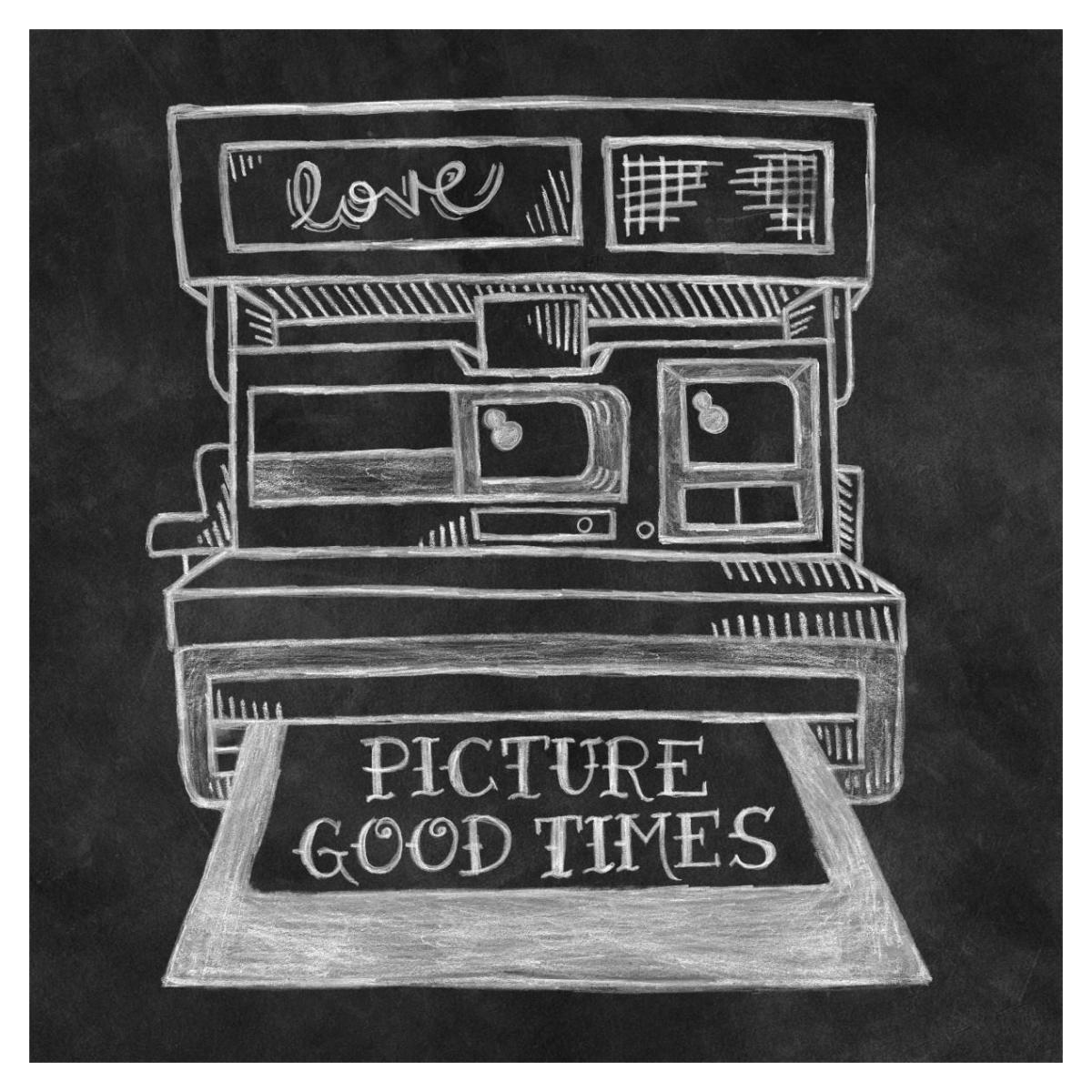 Retro Polaroid Chalk -Paper Art-38"x38"