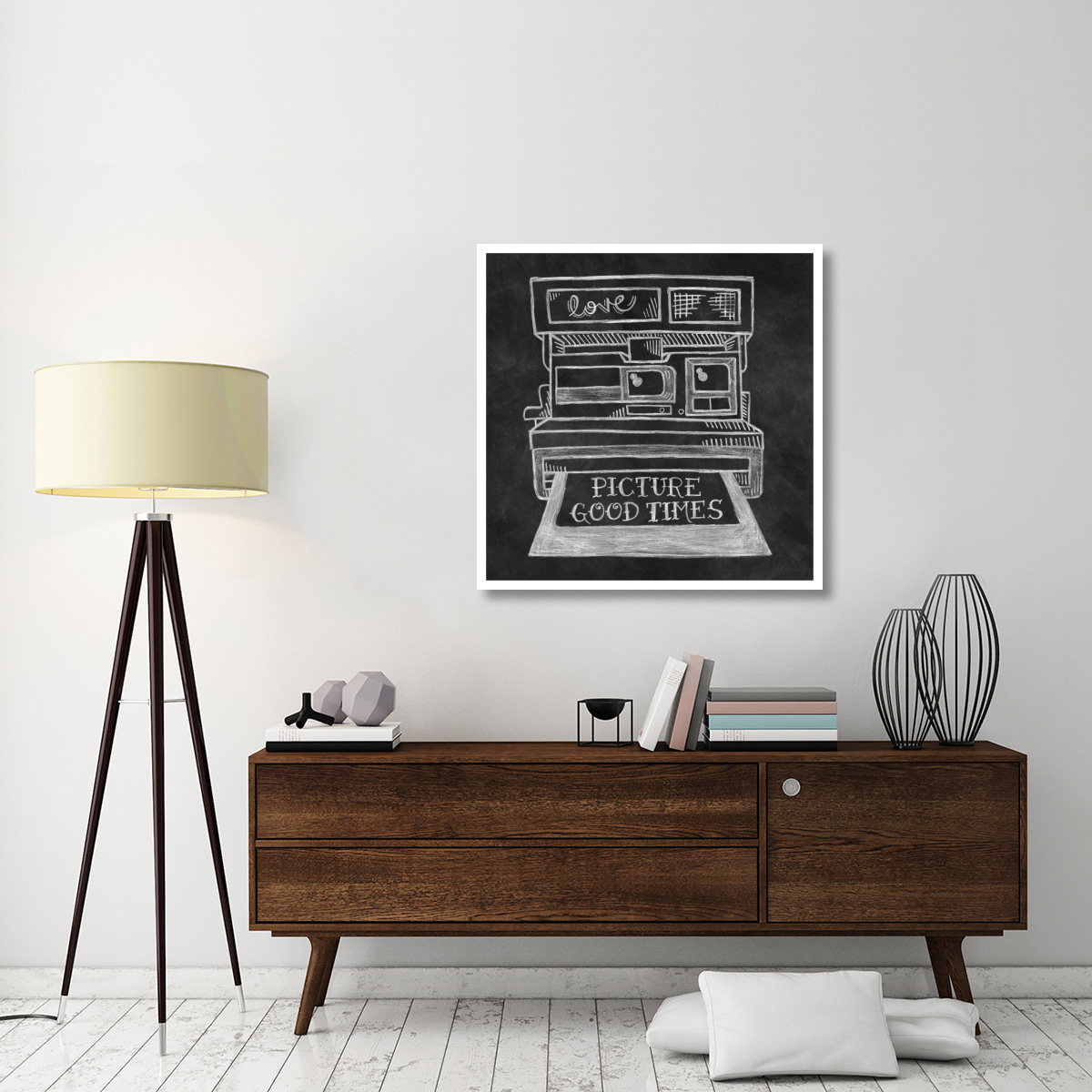 Retro Polaroid Chalk -Paper Art-38&quotx38"