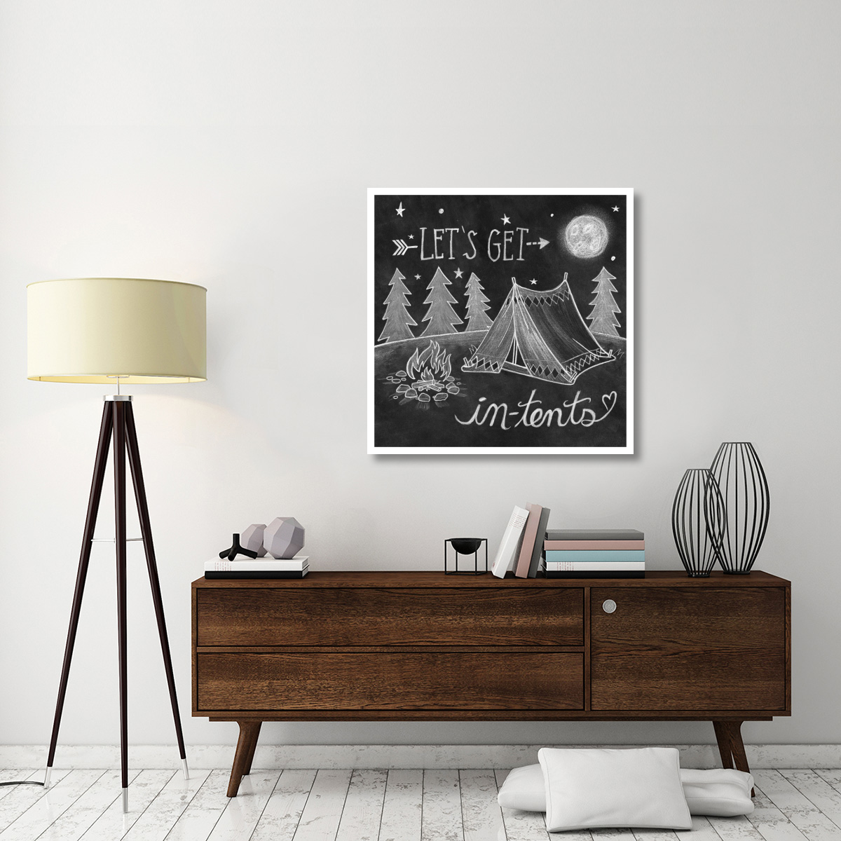 Adventure Love Tent Chalk -Paper Art-38&quotx38"