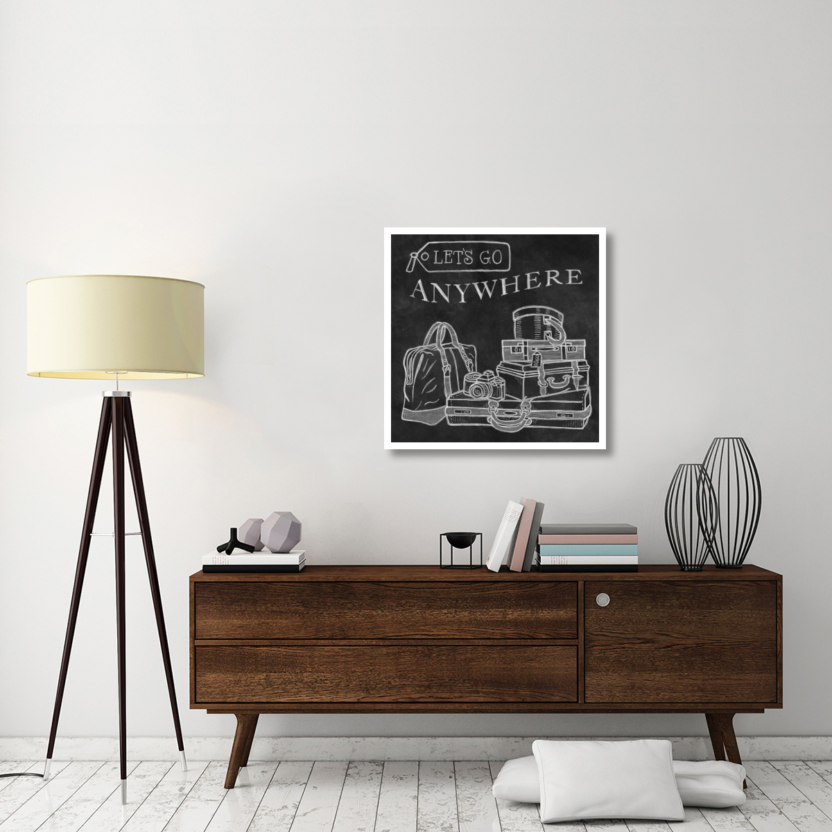 Adventure Love Suitcase Chalk -Paper Art-32&quotx32"