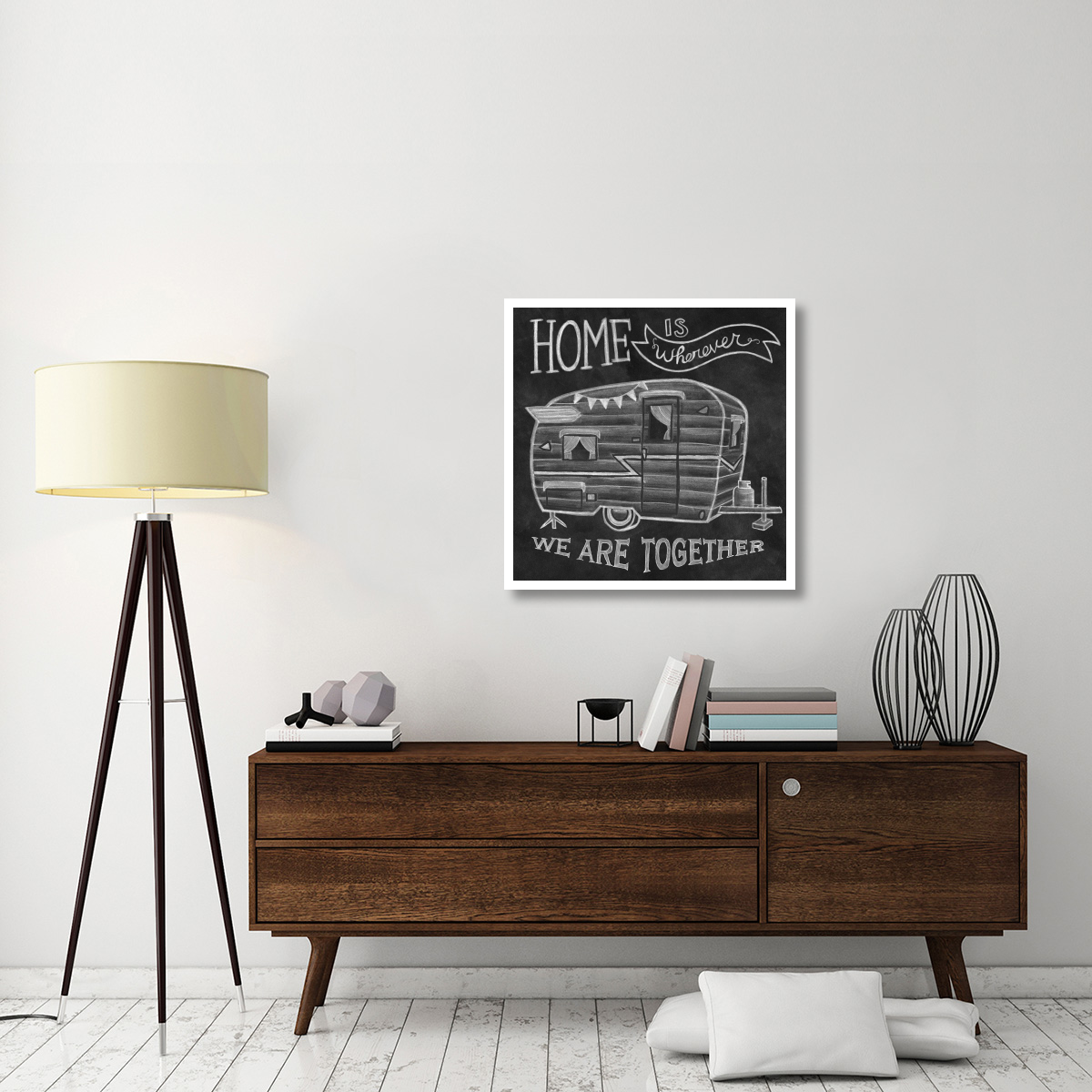 Adventure Love Camper Chalk -Paper Art-32&quotx32"