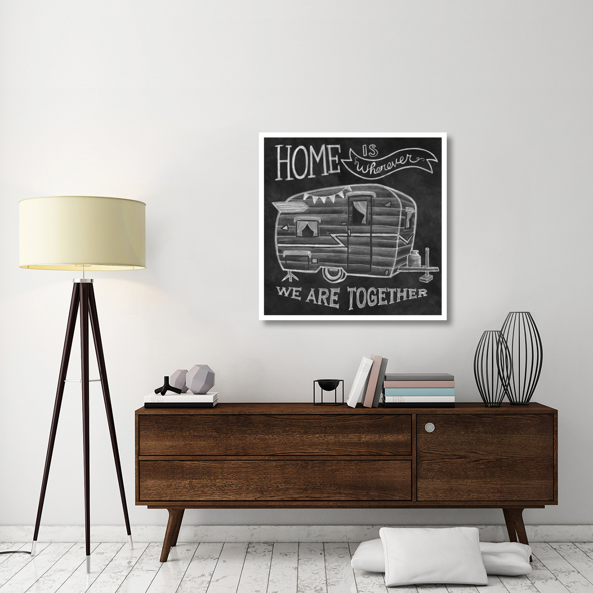 Adventure Love Camper Chalk -Paper Art-38&quotx38"