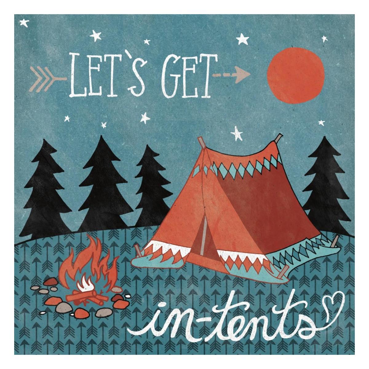 Adventure Love Tent -Paper Art-26"x26"