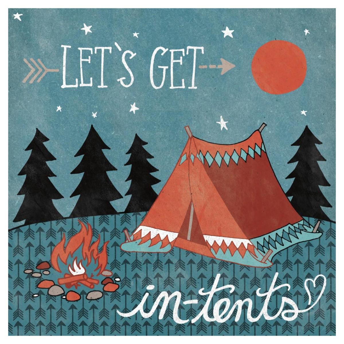 Adventure Love Tent -Paper Art-42"x42"