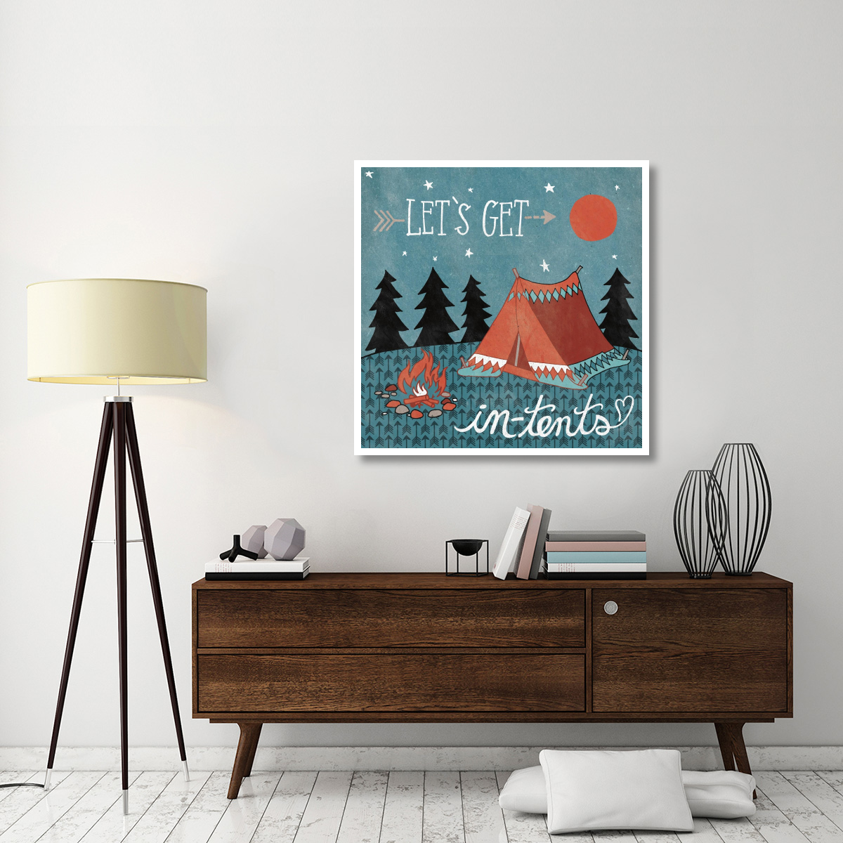 Adventure Love Tent -Paper Art-42&quotx42"