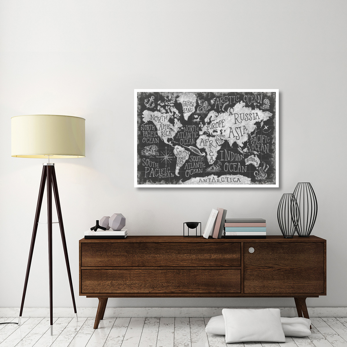Mythical Map I -Paper Art-50&quotx34"