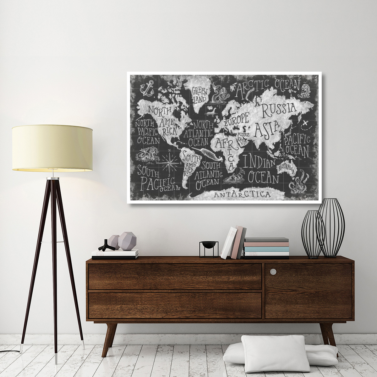 Mythical Map I -Paper Art-62&quotx42"