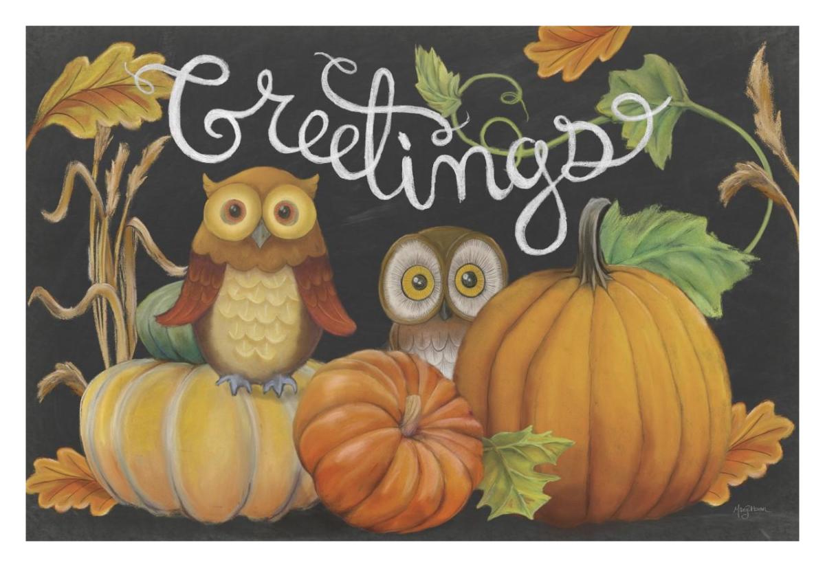 Harvest Owl I -Paper Art-32"x22"