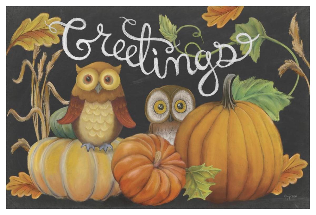 Harvest Owl I -Paper Art-50"x34"