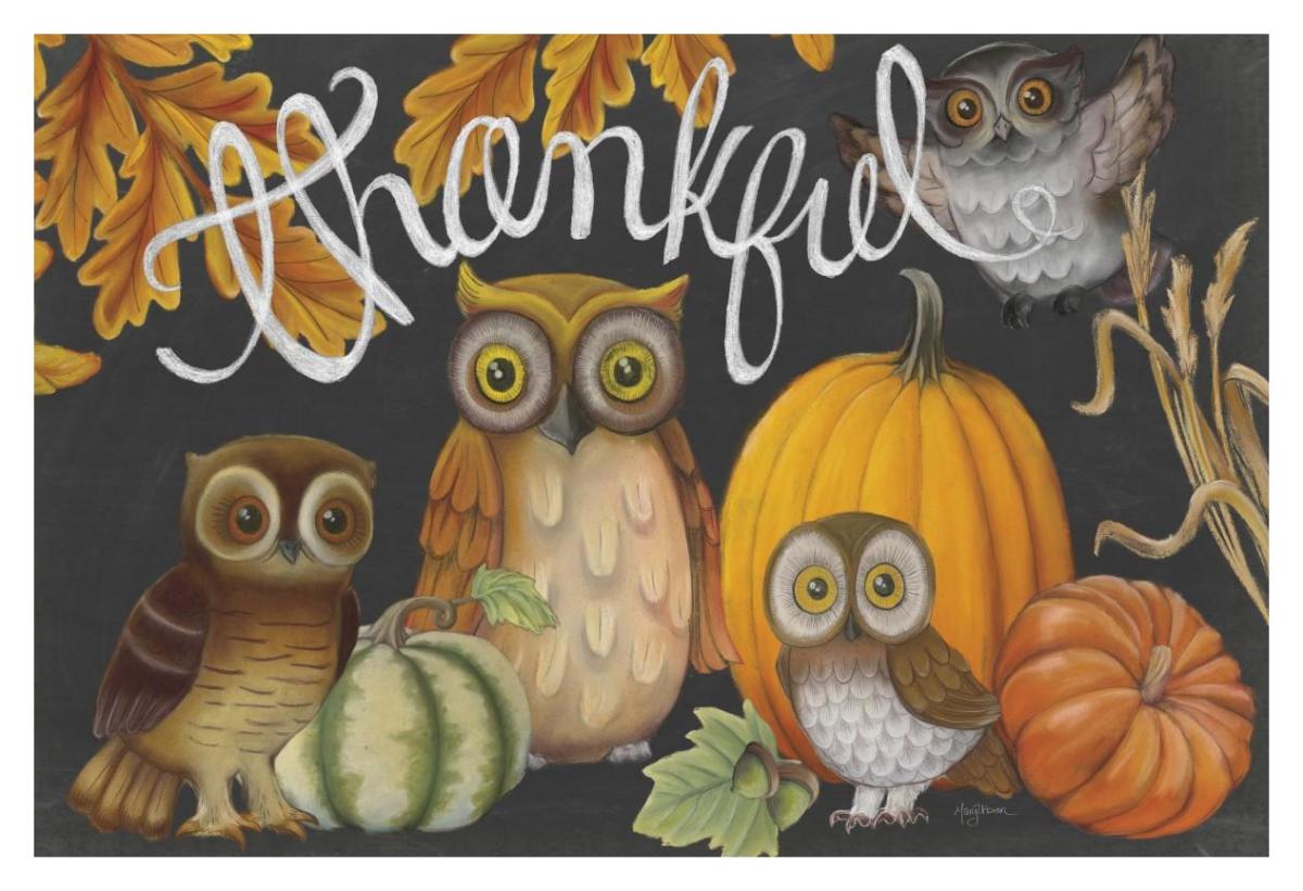 Harvest Owl III -Paper Art-20"x14"