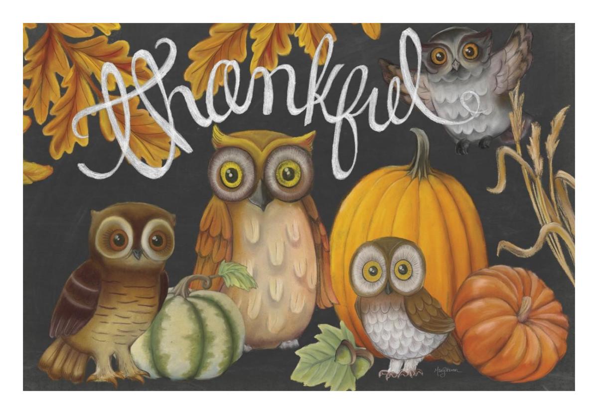 Harvest Owl III -Paper Art-26"x18"