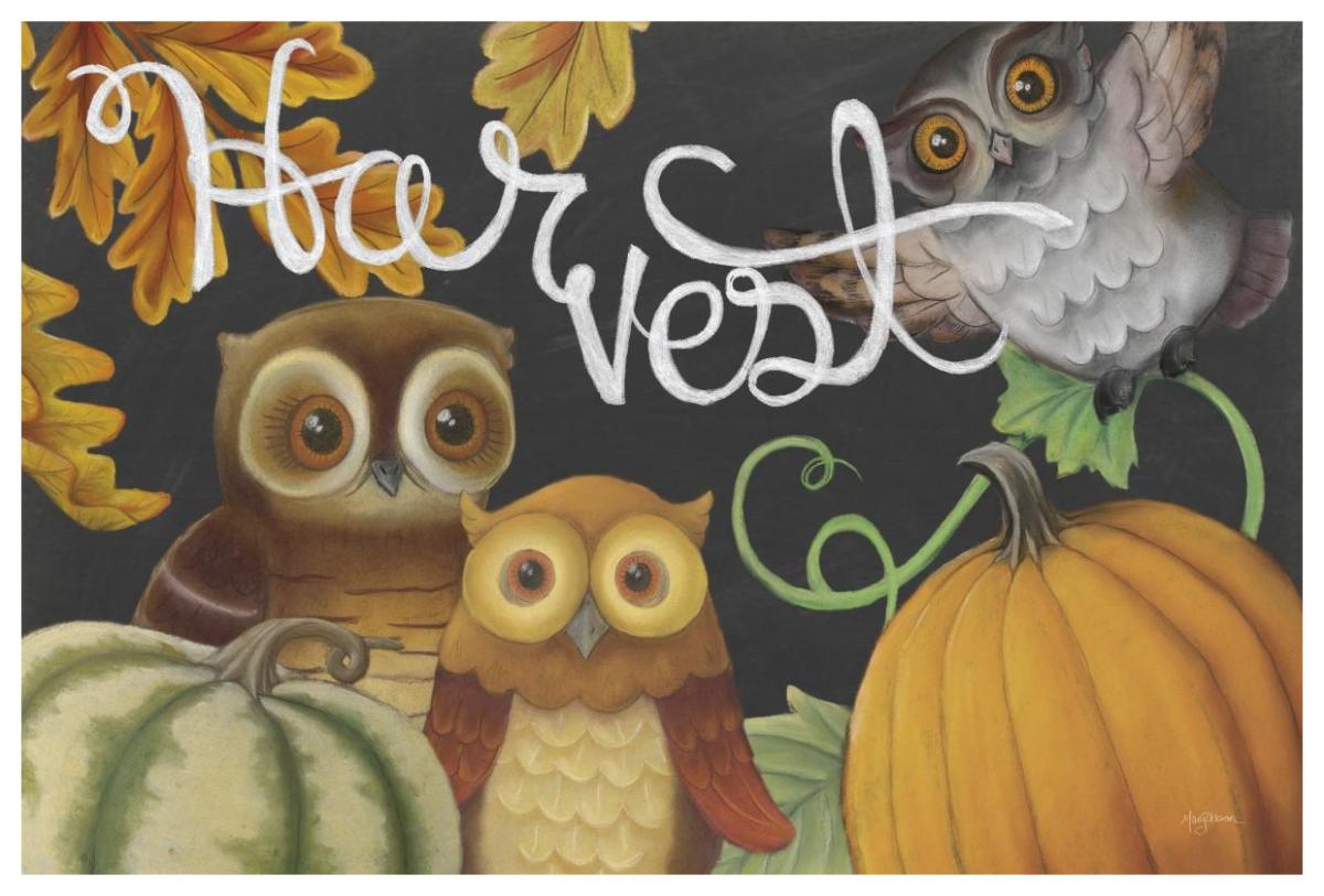 Harvest Owl IV -Paper Art-62"x42"