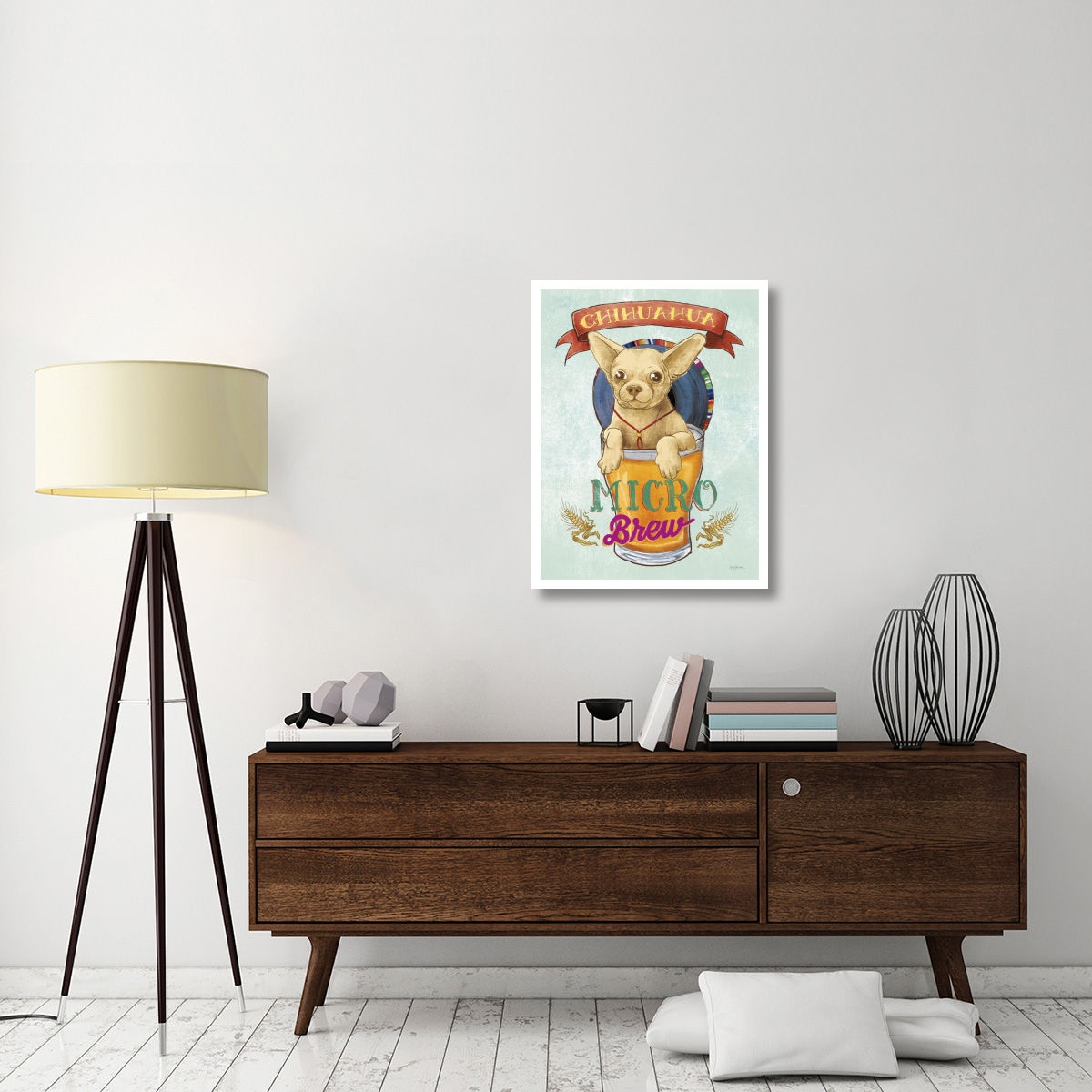 Beer Dogs I -Paper Art-26&quotx34"
