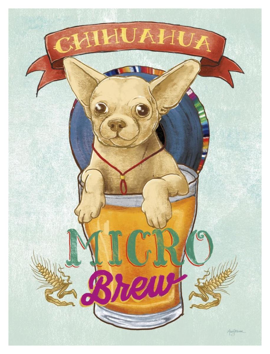 Beer Dogs I -Paper Art-32"x42"