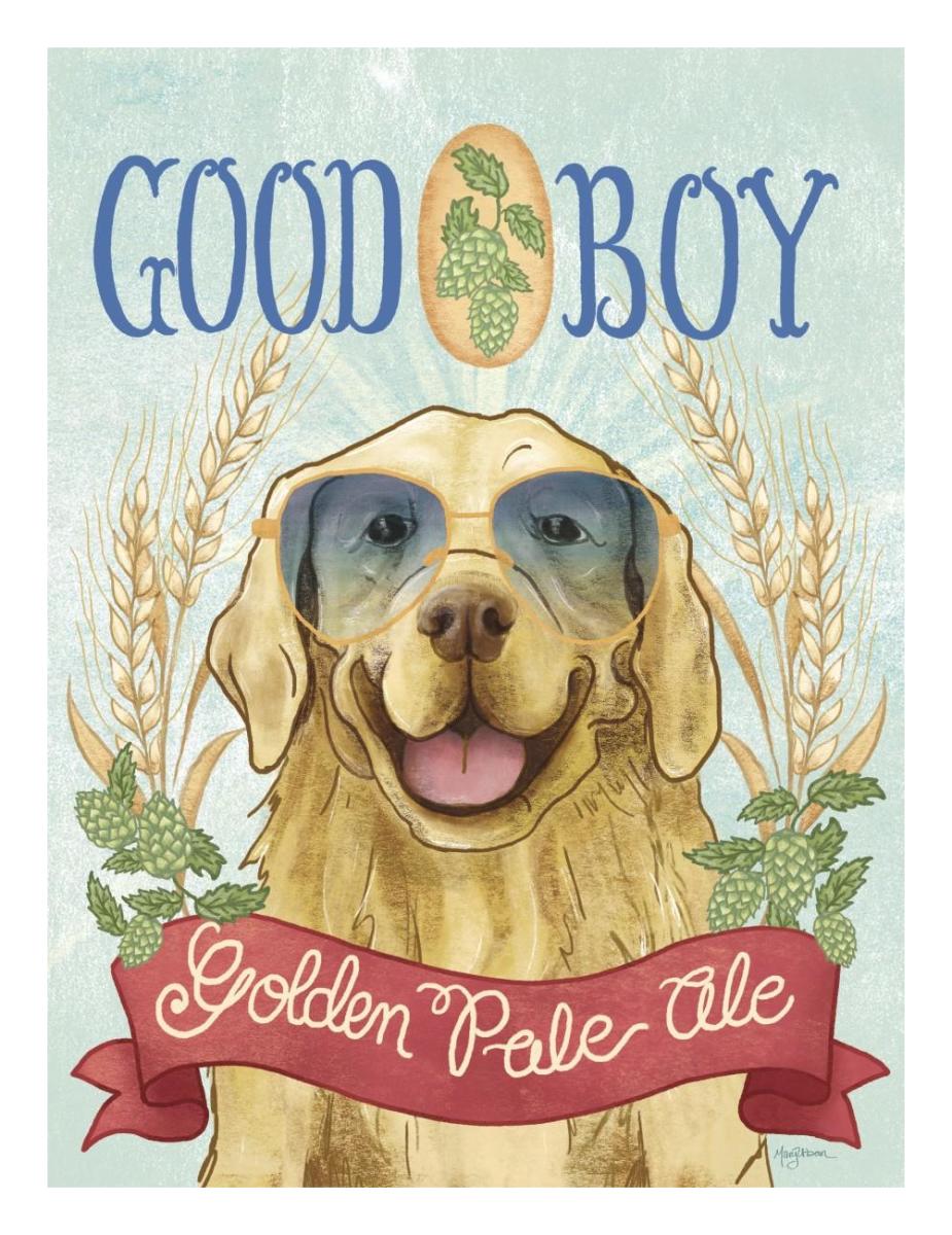 Beer Dogs II -Paper Art-20"x26"