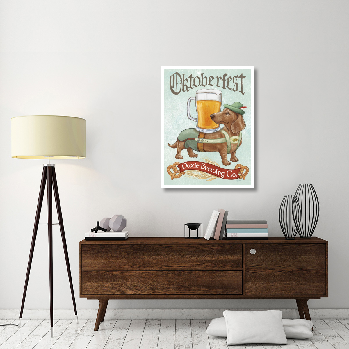 Beer Dogs III -Paper Art-32&quotx42"