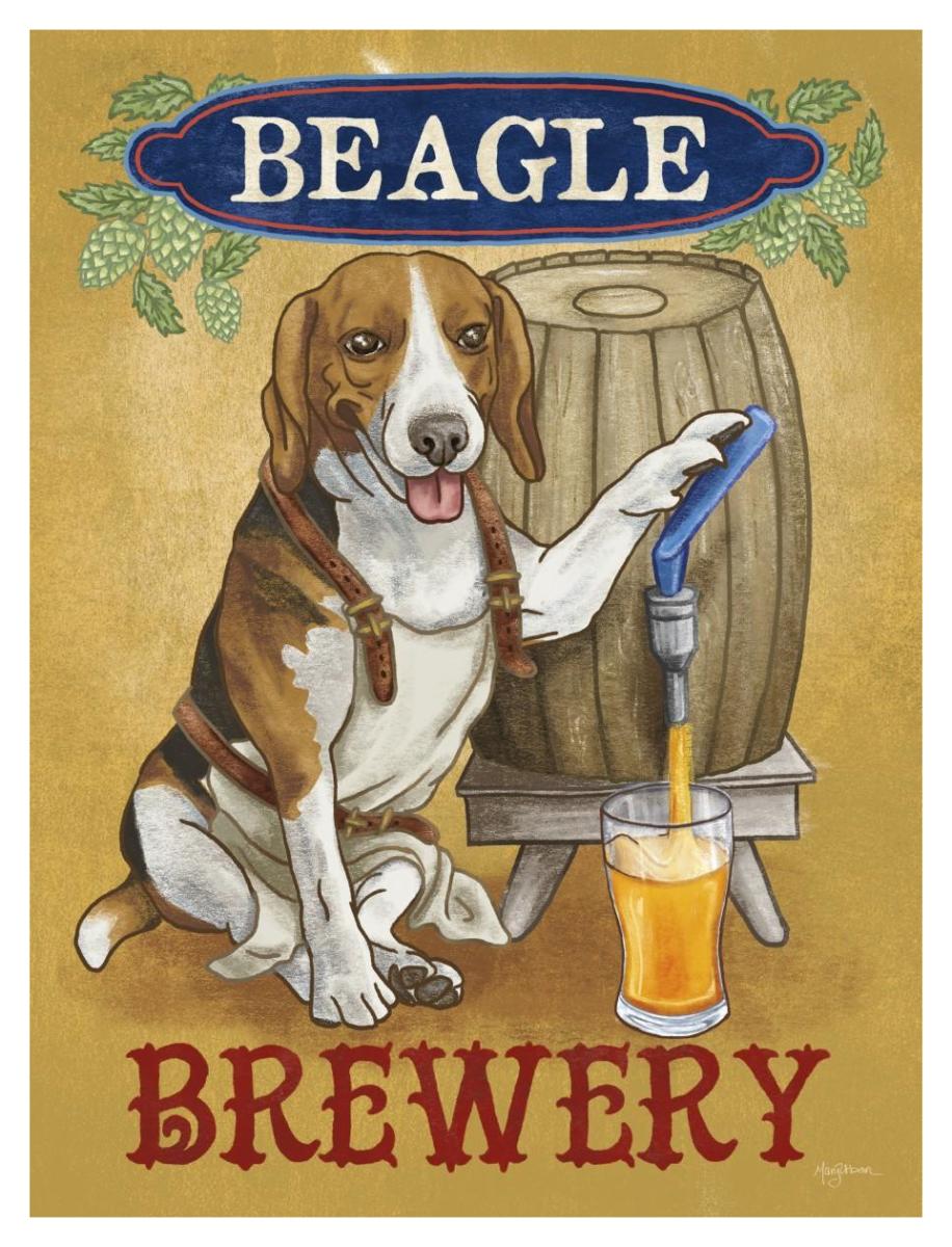 Beer Dogs IV -Paper Art-32"x42"