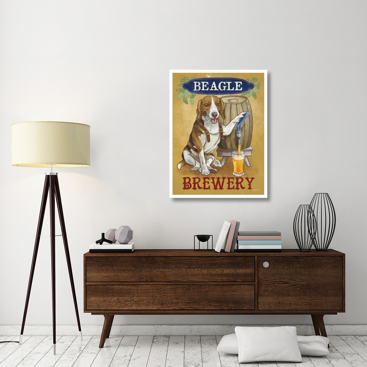 Beer Dogs IV -Paper Art-32&quotx42"