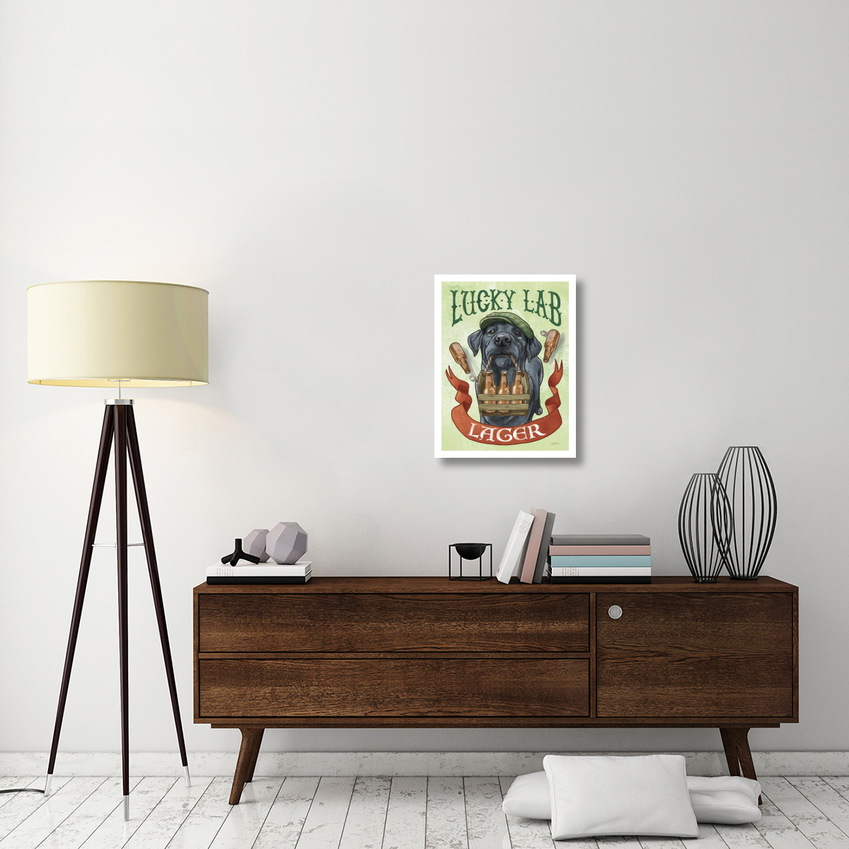 Beer Dogs V -Paper Art-20&quotx26"