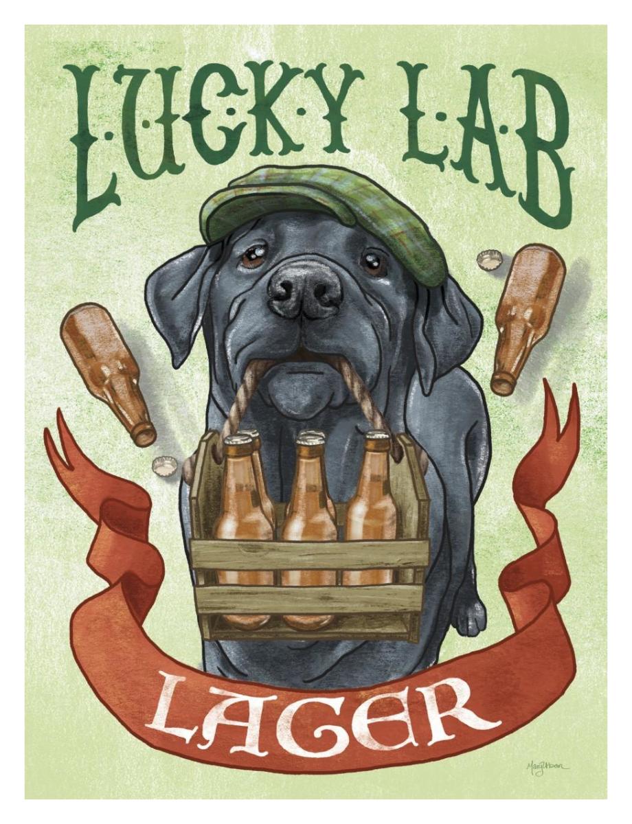 Beer Dogs V -Paper Art-26"x34"