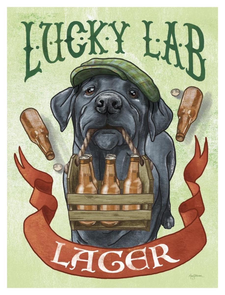 Beer Dogs V -Paper Art-32"x42"