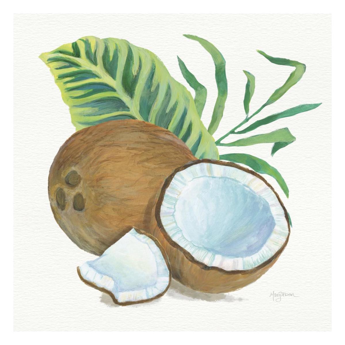 Coconut Palm II -Paper Art-26"x26"