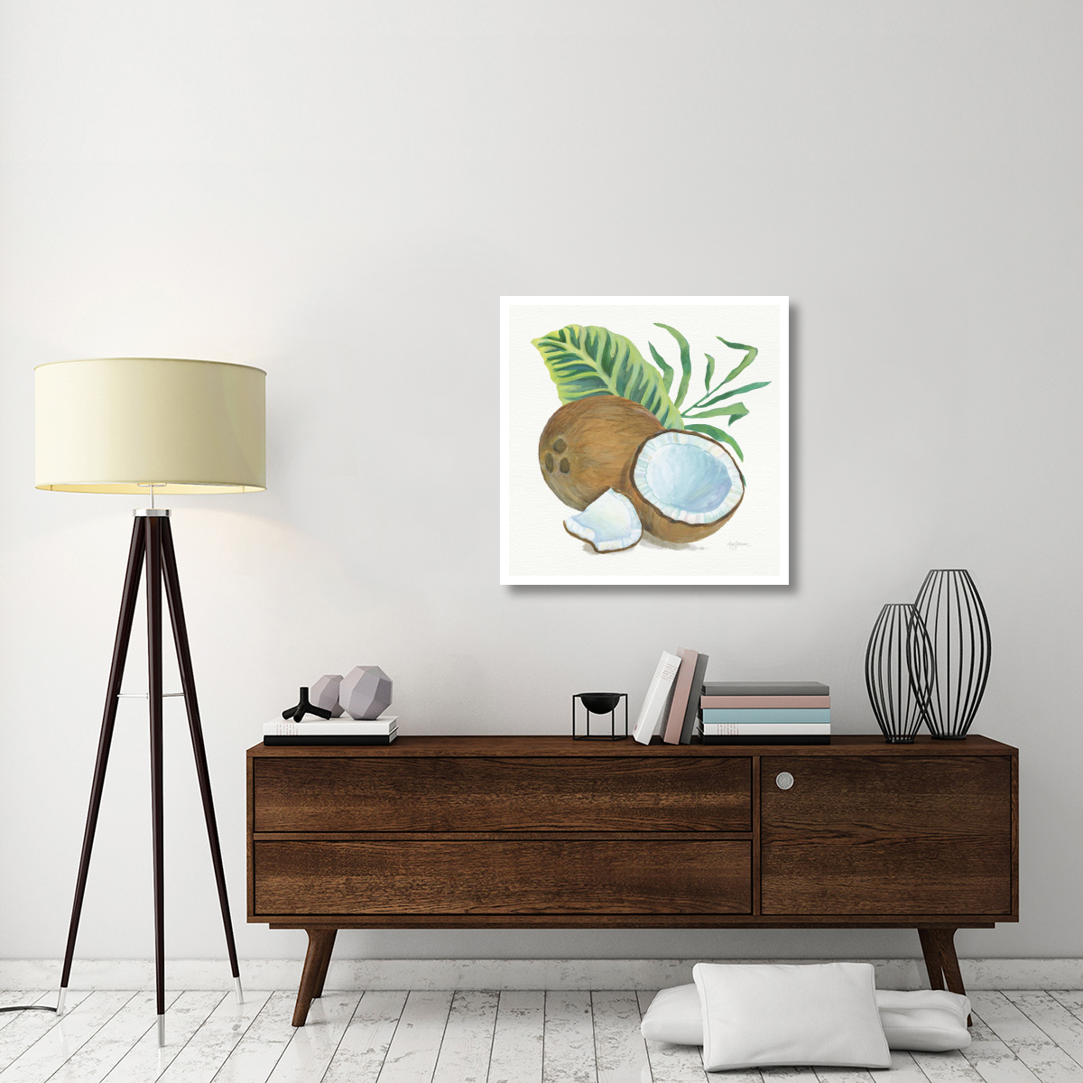 Coconut Palm II -Paper Art-32&quotx32"