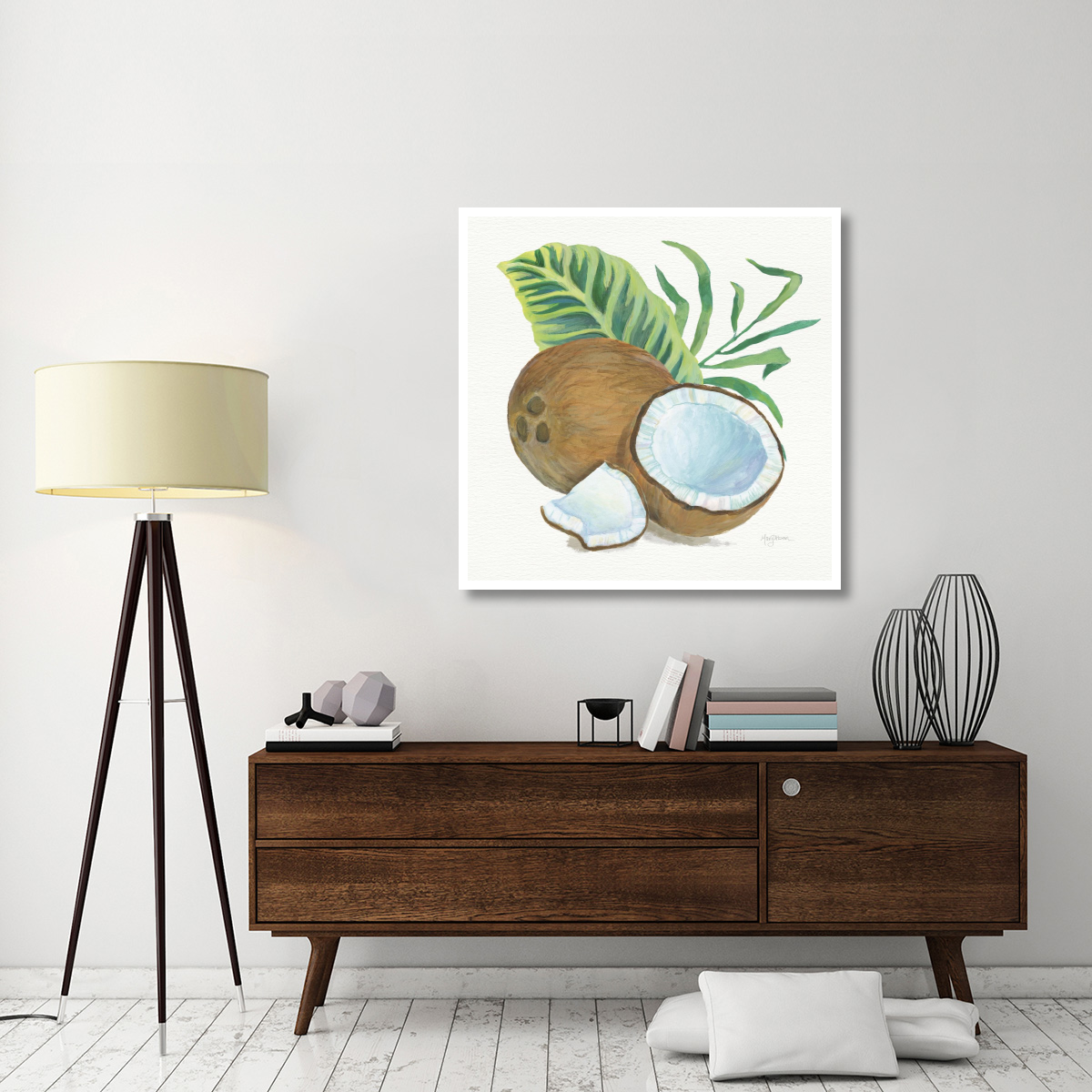Coconut Palm II -Paper Art-42&quotx42"
