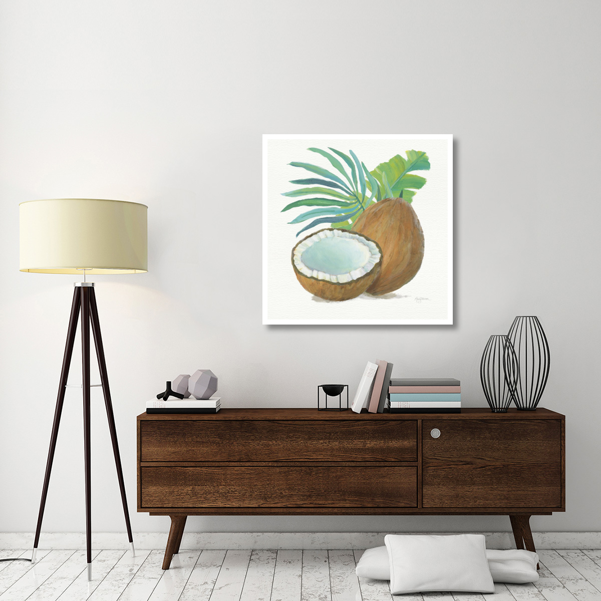 Coconut Palm III -Paper Art-38&quotx38"