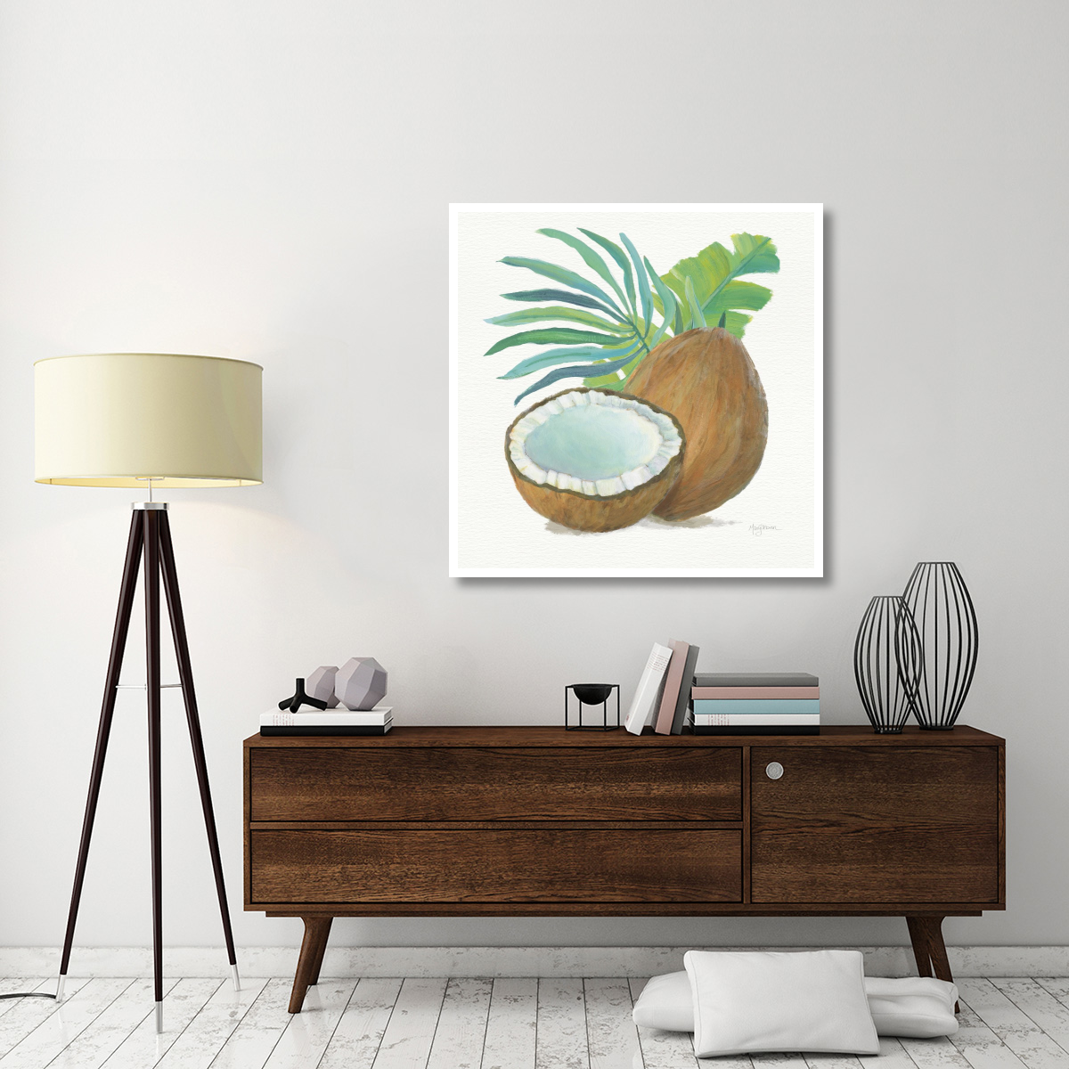 Coconut Palm III -Paper Art-42&quotx42"