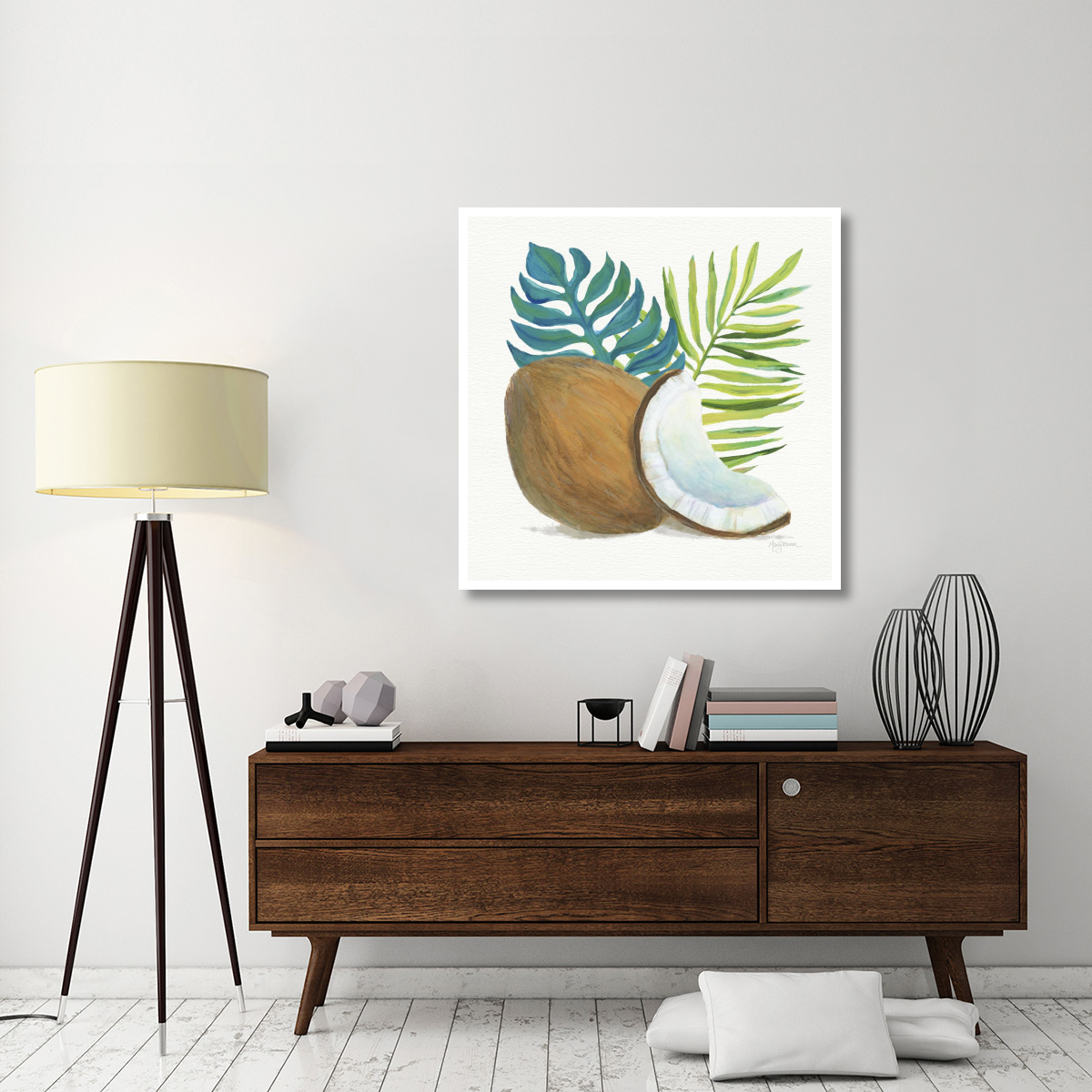 Coconut Palm IV -Paper Art-42&quotx42"
