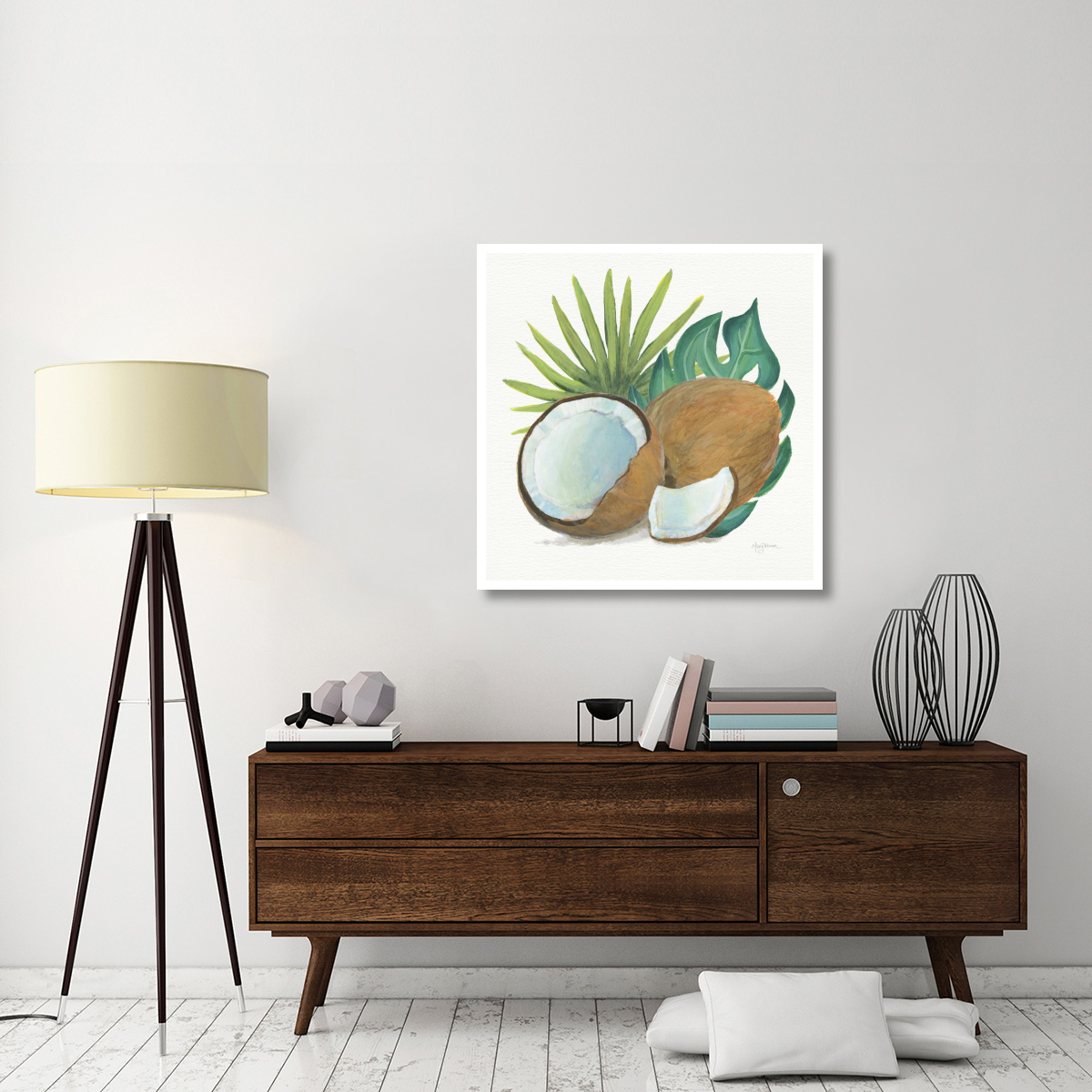 Coconut Palm V -Paper Art-38&quotx38"