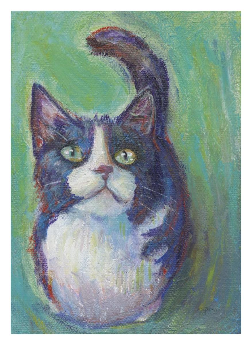 Cookie Bean Green -Paper Art-23.3"x32"