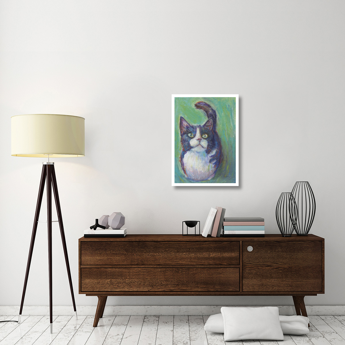 Cookie Bean Green -Paper Art-23.3&quotx32"
