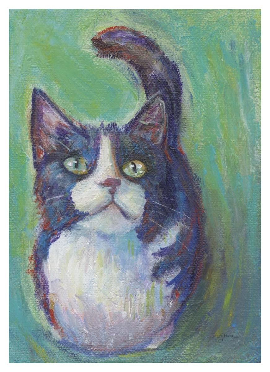 Cookie Bean Green -Paper Art-30.4"x42"