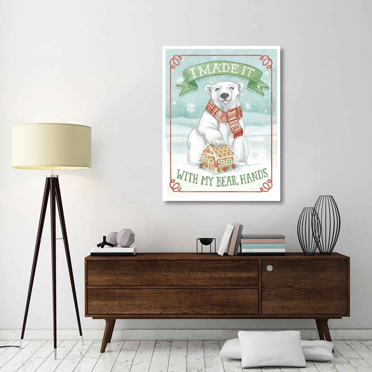 Polar Friends III -Paper Art-38&quotx50"