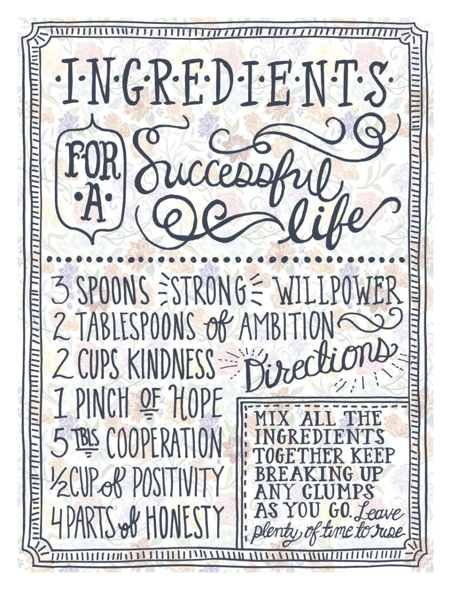Ingredients For Life Ditzy Floral I -Paper Art-26"x34"