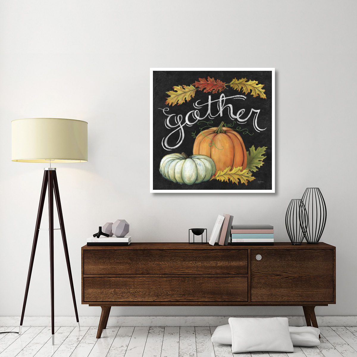 Autumn Harvest III Square -Paper Art-42&quotx42"