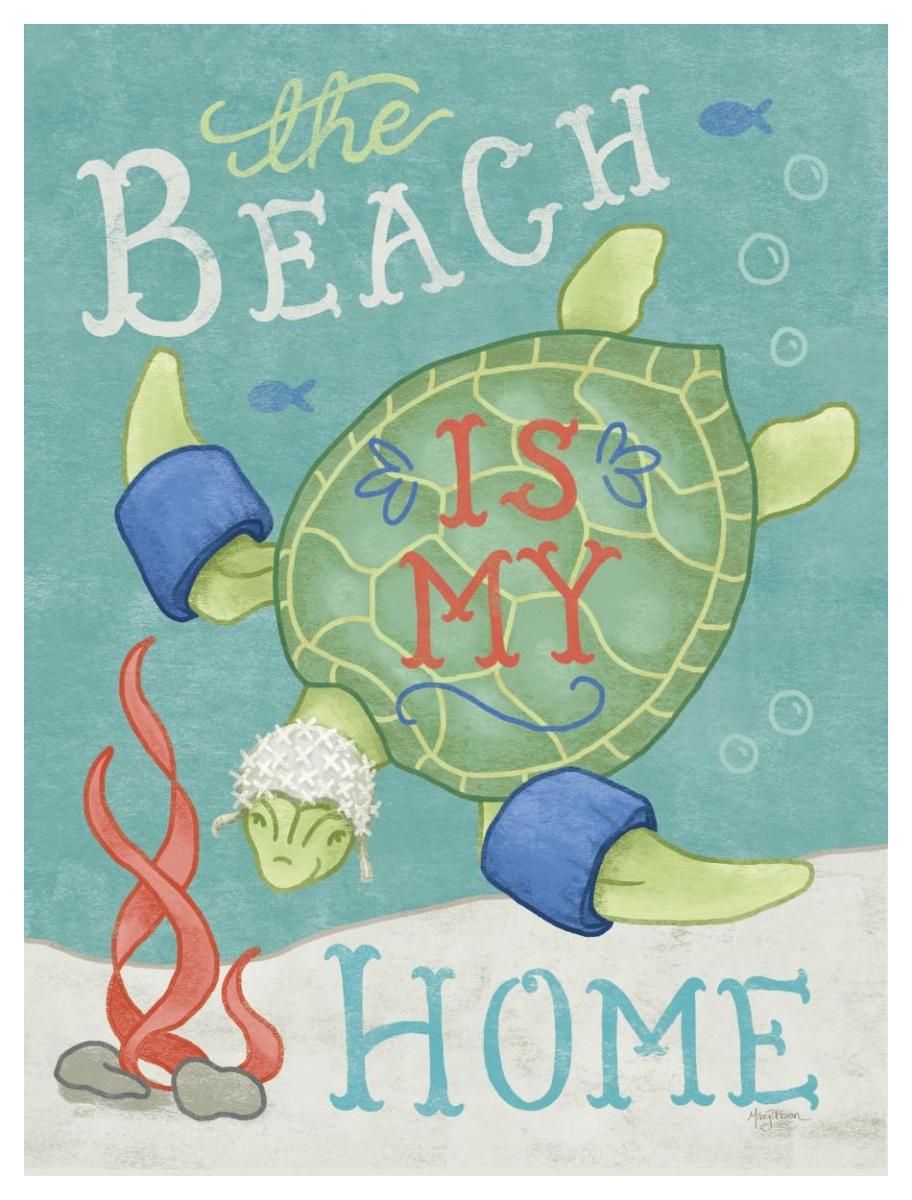 Ocean Friends II -Paper Art-38"x50"