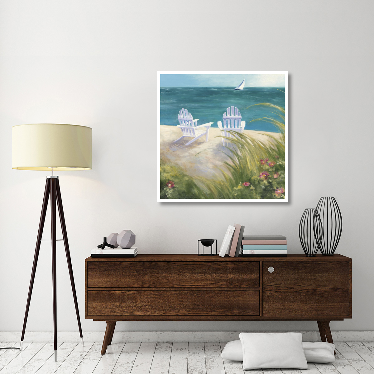 Regatta I Square -Paper Art-42&quotx42"