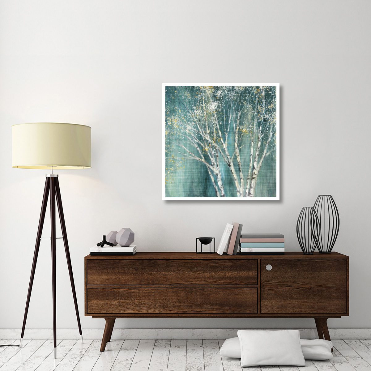 Blue Birch -Paper Art-38&quotx38"