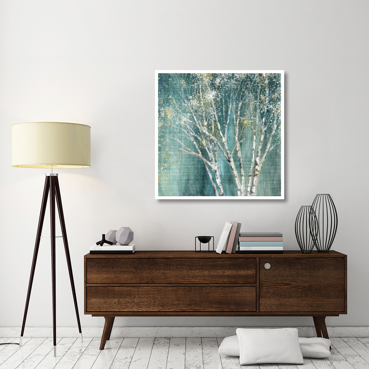 Blue Birch -Paper Art-42&quotx42"