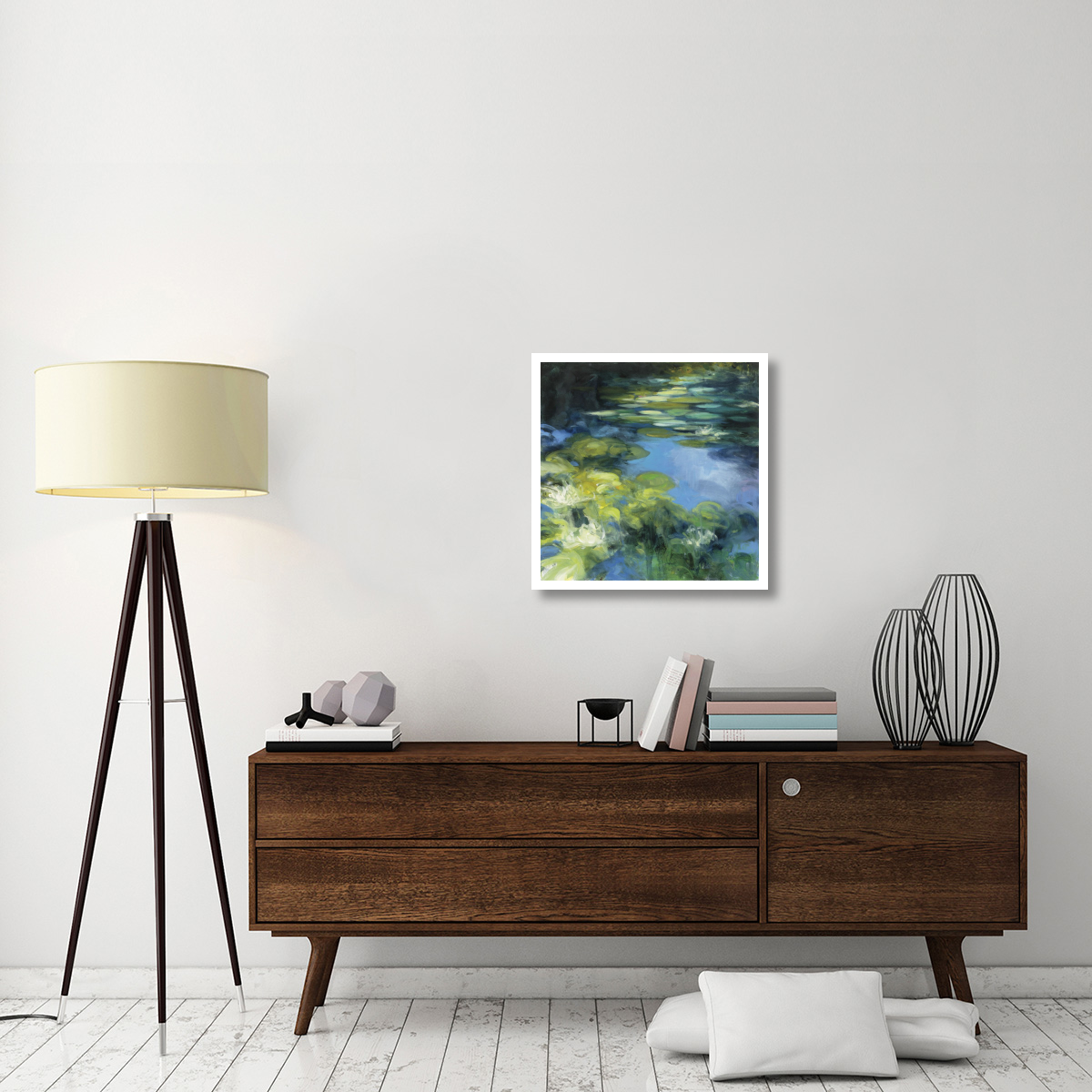Water Lilies II -Paper Art-26&quotx26"